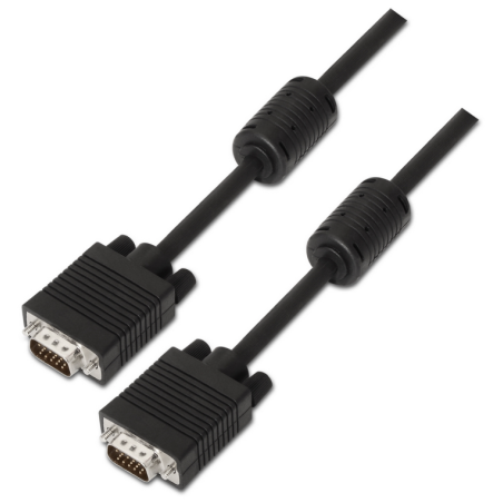 CABLE AISENS SVGA CON FERRITA HDB15 M HDB15 M NEGRO 15M