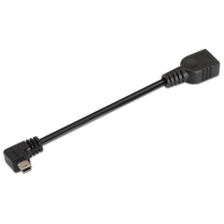 CABLE AISENS USB 20 OTG ACODADO TIPO MINI B M A H NEGRO 15CM