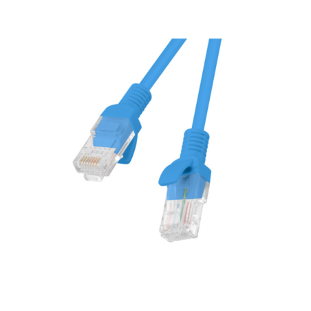 CABLE RED LANBERG LATIGUILLO CAT6 UTP 025M AZUL FLUKE PASSED