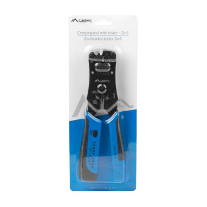 CRIMPADORA LANBERG UNIVERSAL RJ45 RJ11 RJ12 CON COMPROBADOR DE CABLES