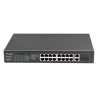 SWITCH LANBERG 18 PTOS 100MB 16xPOE 2x GBIT ETHER 250W RACK 19