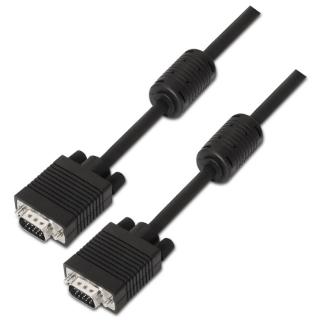 CABLE AISENS SVGA CON FERRITA HDB15 M HDB15 M NEGRO 30M