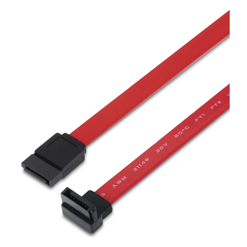 CABLE AISENS SATA III DATOS 6G DATOS ACODADO ROJO 05M