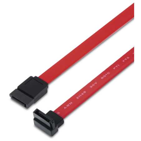CABLE AISENS SATA III DATOS 6G DATOS ACODADO ROJO 05M