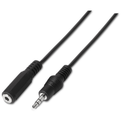 CABLE AISENS AUDIO ESTEREO JACK 35 M JACK 35 H NEGRO 30M
