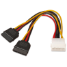 CABLE AISENS SATA ALIMENTACION MOLEX 4PIN M 2XSATA H 20CM