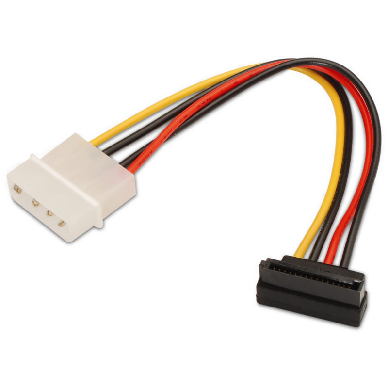 CABLE AISENS SATA ALIMENTACION ACODADO MOLEX 4PIN M SATA H 16CM