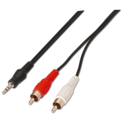 CABLE AISENS AUDIO ESTEREO JACK 35 M 2XRCA M NEGRO 30M