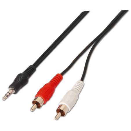 CABLE AISENS AUDIO ESTEREO JACK 35 M 2XRCA M NEGRO 30M