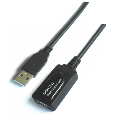 CABLE AISENS USB 20 PROLONGADOR AMPLIFICADOR A M A H 10M NEGRO