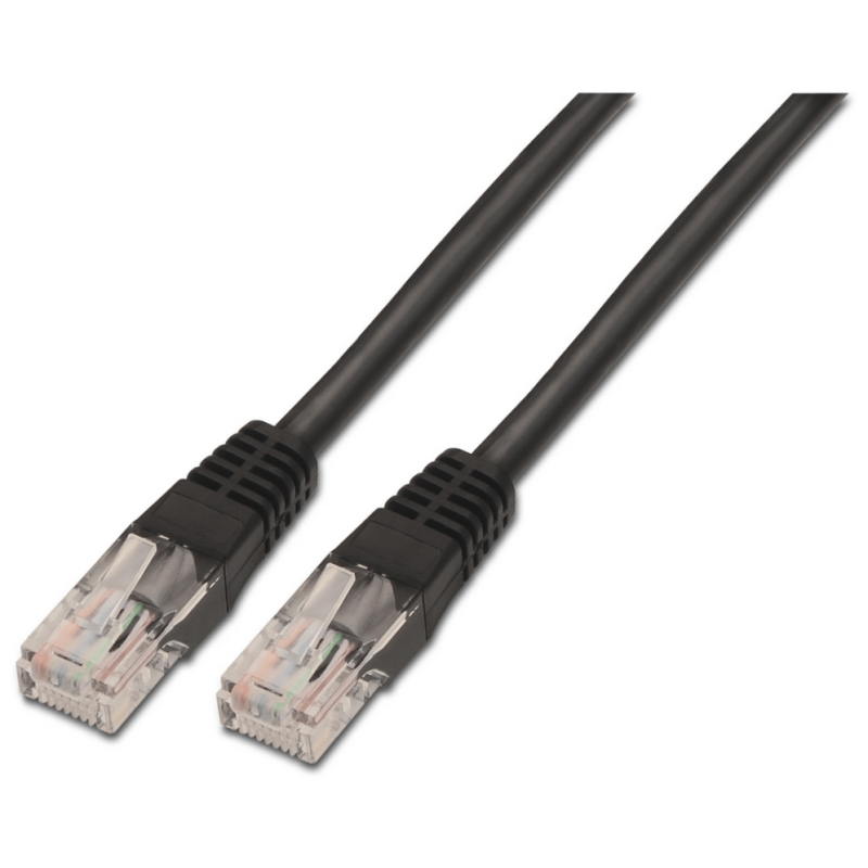 CABLE RED AISENS LATIGUILLO RJ45 CAT5E UTP AWG24 NEGRO 05M