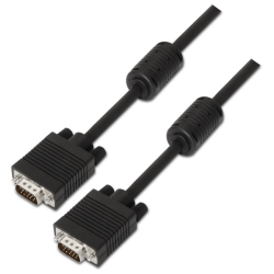 CABLE AISENS SVGA CON FERRITA HDB15 M HDB15 M NEGRO 20M