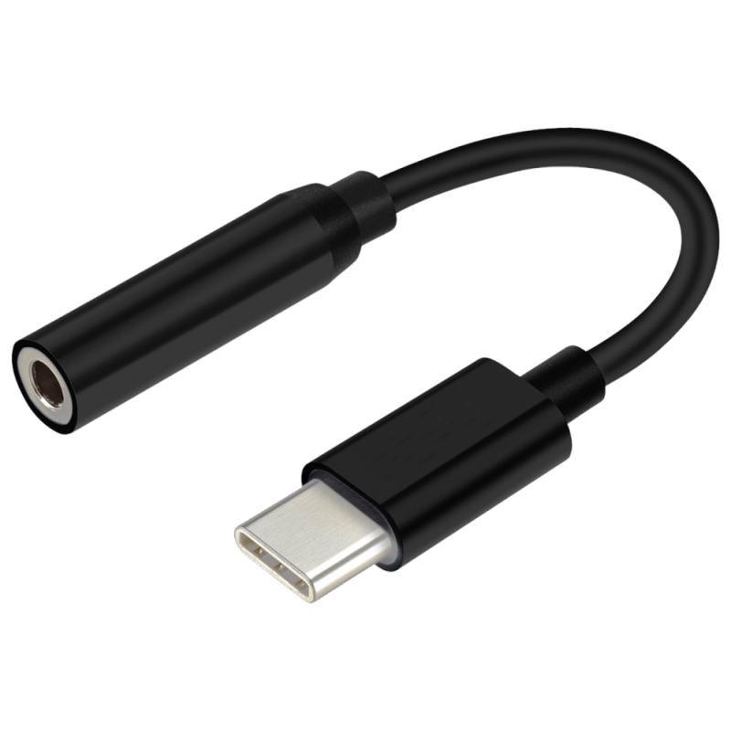 CONVERSOR AISENS USB C A AUDIO USB C M JACK 35 H NEGRO 15CM