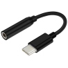 CONVERSOR AISENS USB C A AUDIO USB C M JACK 35 H NEGRO 15CM