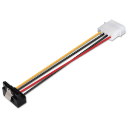 CABLE AISENS SATA ALIM ACODADO ANCLAJES MOLEX 4PIN M SATA H 16CM
