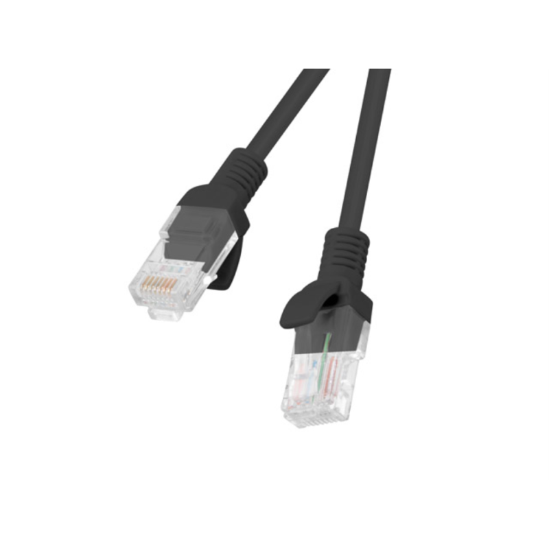 CABLE RED LANBERG LATIGUILLO CAT6 UTP 2M NEGRO FLUKE PASSED