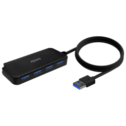 HUB AISENS USB 30 TIPO A M 4XTIPO A H NEGRO 60CM