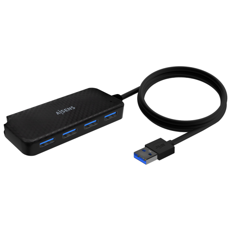 HUB AISENS USB 30 TIPO A M 4XTIPO A H NEGRO 60CM