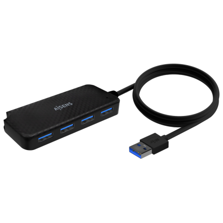 HUB AISENS USB 30 TIPO A M 4XTIPO A H NEGRO 60CM