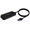 HUB AISENS USB 30 TIPO A M 4XTIPO A H NEGRO 60CM