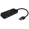 HUB AISENS USB 30 TIPO A M 4XTIPO A H NEGRO 15CM