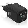 CARGADOR AISENS GAN 30W 1XUSB C PD30 QC40 1XUSB A QC30 NEGRO