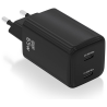 CARGADOR AISENS GAN 65W 2XUSB C PD30 QC40 NEGRO