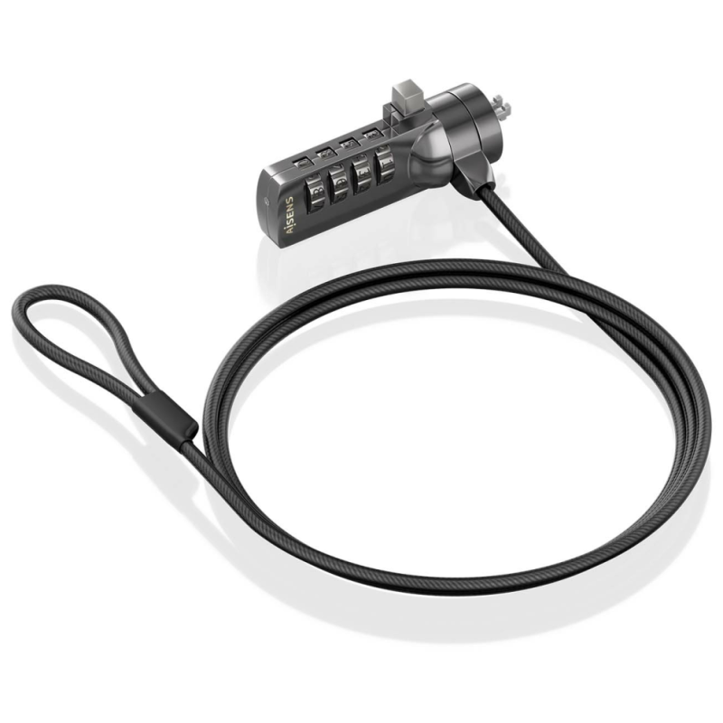 CABLE SEGURIDAD AISENS CERRADURA COMBINACION KENSINGTON 15M NEGRO