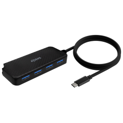 HUB AISENS USB 31 USB C USB C M 4XTIPO A H NEGRO 60CM