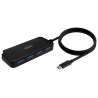HUB AISENS USB 31 USB C USB C M 4XTIPO A H NEGRO 60CM