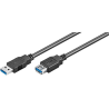 CABLE ALARGADOR USB 32 EWENT USB A MACHO USB A HEMBRA 1m NEGRO