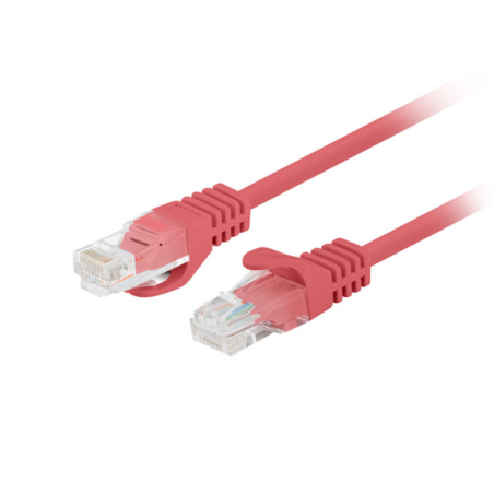 CABLE RED LANBERG LATIGUILLO CAT6 UTP 1M ROJO FLUKE PASSED PACK 10 UD