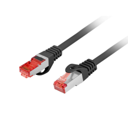 CABLE RED LANBERG LATIGUILLO CAT6 S FTP LSZH CU 025M NEGRO FLUKE PASSED