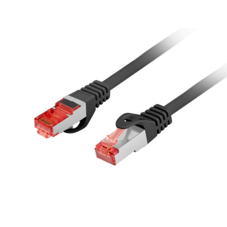 CABLE RED LANBERG LATIGUILLO CAT6 S FTP LSZH CU 025M NEGRO FLUKE PASSED