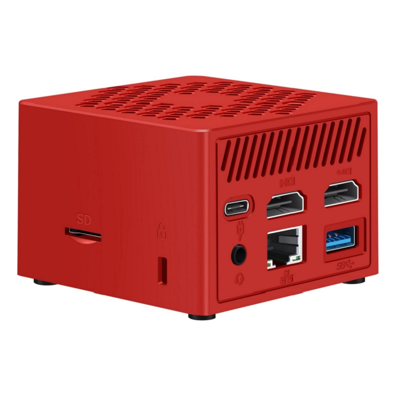 MINI PC LEOTEC INTEL N100 12GB 256GB M2 WIN11 PRO PRE INSTAL ROJO