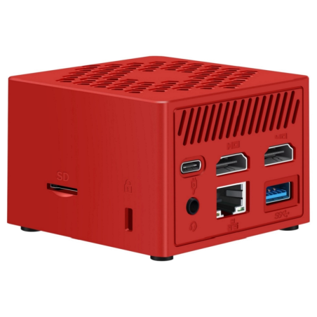 MINI PC LEOTEC INTEL N100 12GB 256GB M2 WIN11 PRO PRE INSTAL ROJO