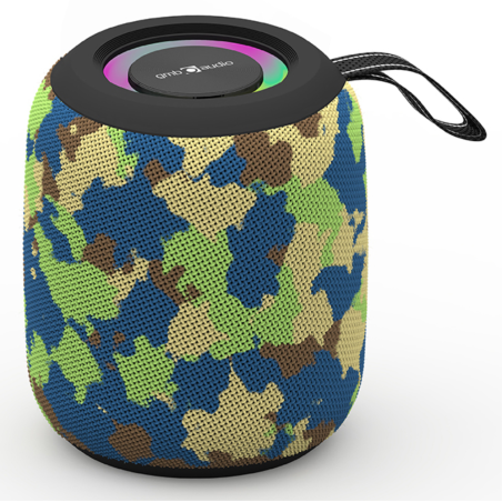 ALTAVOZ PORTATIL GEMBIRD 8W BT LED RGB CAMUFLAJE
