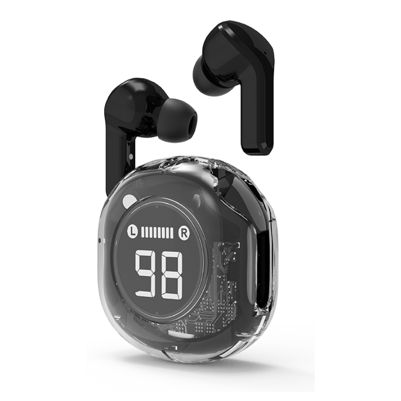 AURICULARES GEMBIRD TWST 01 BK TRANSPARENTES NEGRO BT