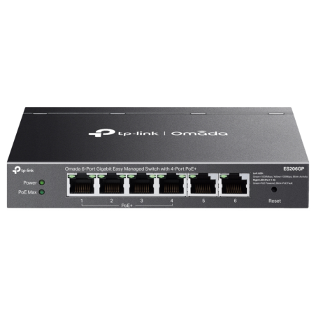 SWITCH OMADA ESA206GP 6 PUERTOS GIGABIT 4 PUERTOS POE