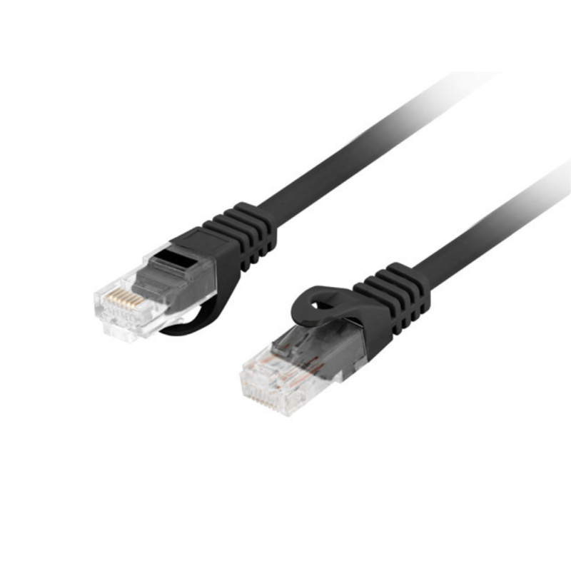 CABLE RED LANBERG LATIGUILLO CAT6 UTP LSZH CU 2M NEGRO FLUKE PASSED