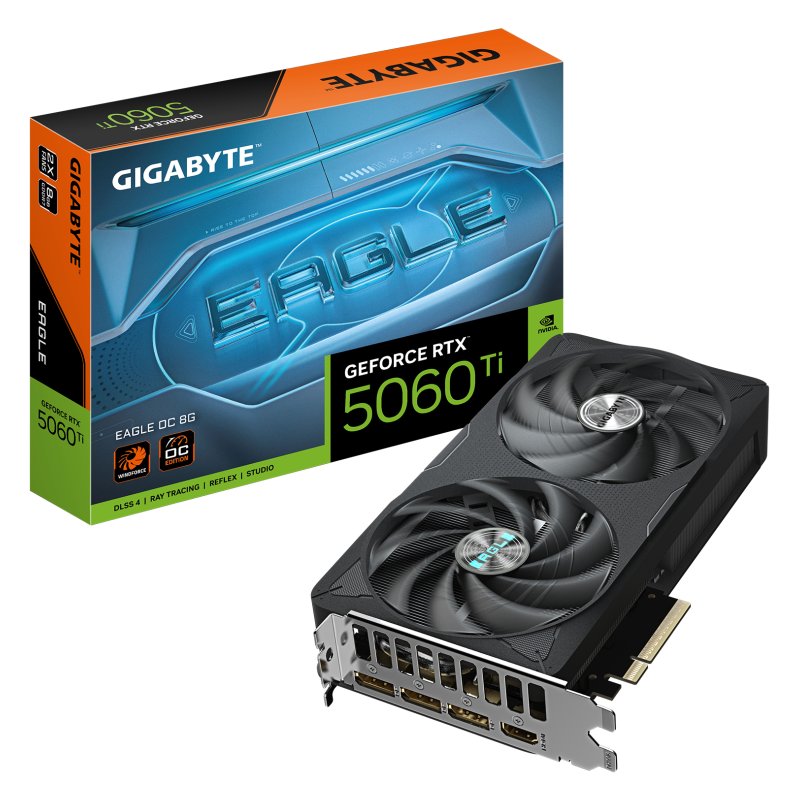 TARJETA GRAFICA GIGABYTE RTX 5060TI EAGLE OC 8GB GDDR7 NEGRO