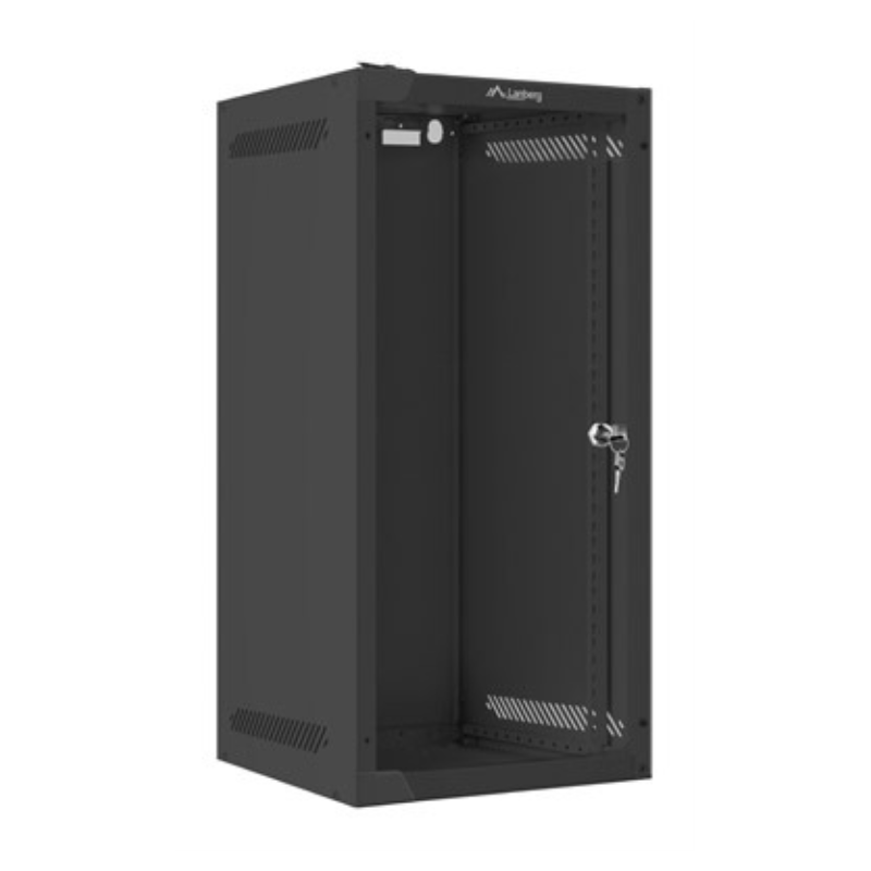 ARMARIO LANBERG MURAL RACK 10 12U 280X310 FLAT PACK NEGRO PUERTA CRISTAL
