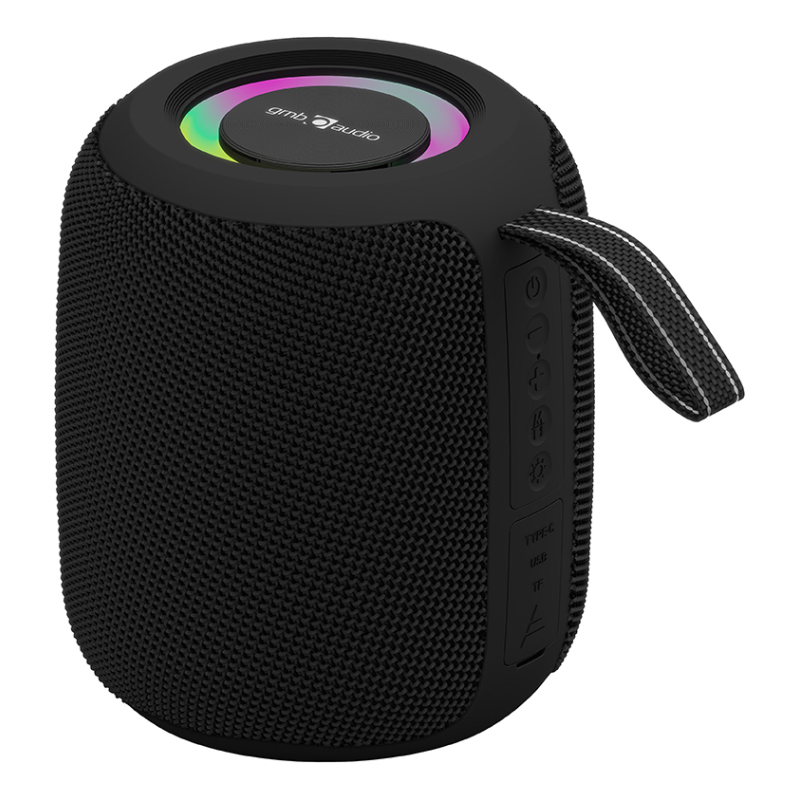 ALTAVOZ PORTATIL GEMBIRD 8W BT LED RGB NEGRO