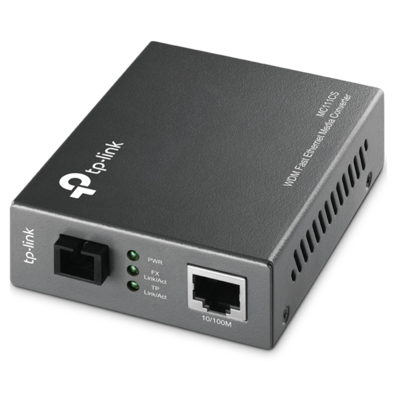CONVERTIDOR TP LINK RJ45 10 100 A FIBRA MONOMODO SC