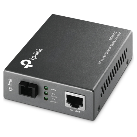 CONVERTIDOR TP LINK RJ45 10 100 A FIBRA MONOMODO SC