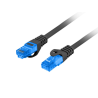 CABLE RED LANBERG LATIGUILLO CAT6A S FTP LSZH CCA 3M NEGRO FLUKE PASSED