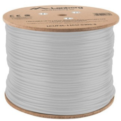 BOBINA CABLE RED LANBERG FTP RJ45 CAT6A SOLIDO CU AWG24 LSZH CPR 305M GRIS FLU