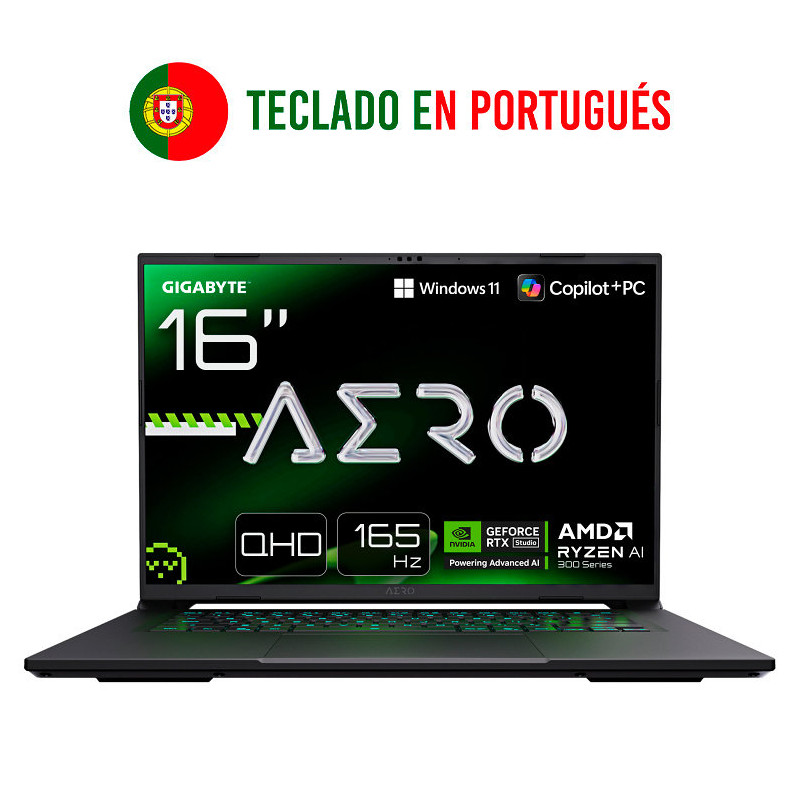 PORTATIL GIGABYTE AERO X16 1VH93PTC94AH AI 7 350 RTX5060 16GB 1TB 16 WQXGA W11H