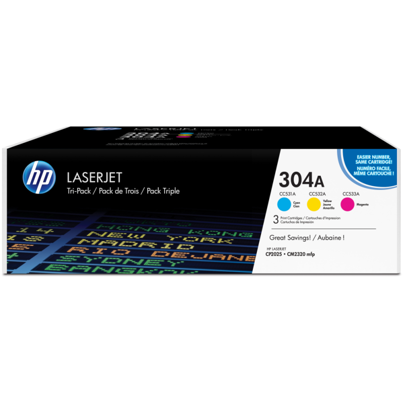 TONER HP 304A PACK 3