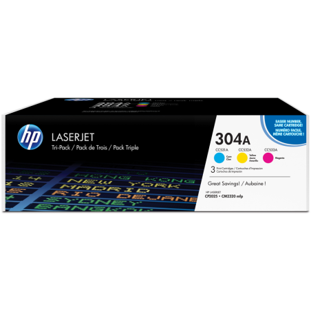 TONER HP 304A PACK 3